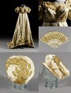 Lot 354 - A spectacular embroidered satin bridal gown...