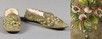 Lot 286 - A fine pair of embroidered leather shoes,...