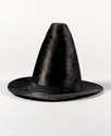 Lot 277 - A Welsh hat, late 19th century, of black silk...