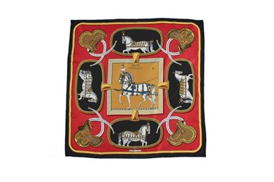 Lot 261 - Four Hermès printed silk scarves, 1980s-2000s,...