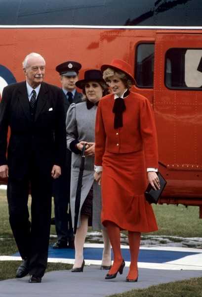 Lot 20 - Princess Diana's Jasper Conran brushed red...