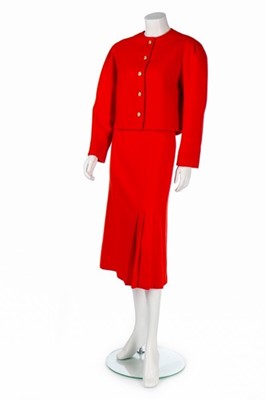 Lot 20 - Princess Diana's Jasper Conran brushed red...