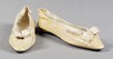 Lot 287 - A pair of primrose yellow leather ladies shoes...