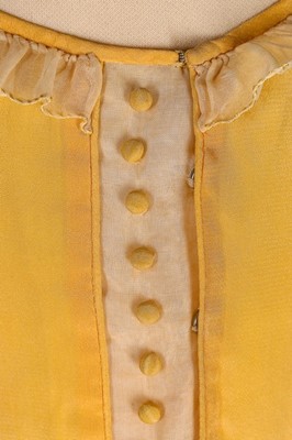 Lot 14 - Princess Margaret's primrose silk dress, Smith...