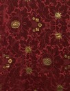 Lot 78 - A rich coverlet of crimson and gold brocatelle,...