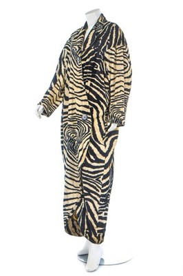 Lot 169 - A rare John Galliano zebra-print printed plush...