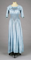 Lot 99 - A Liberty's blue shantung silk day dress,...