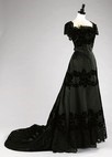 Lot 96 - A Maison Worth satin and cut velvet ball gown,...