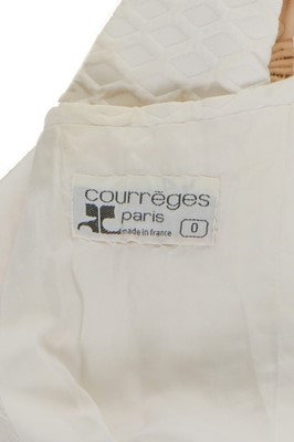 Lot 42 - An André Courrèges white cotton matelassé...