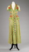 Lot 265 - An Ossie Clark/Celia Birtwell green squiggle-...