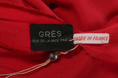 Lot 47 - An unusual Madame Grès couture black cigaline...