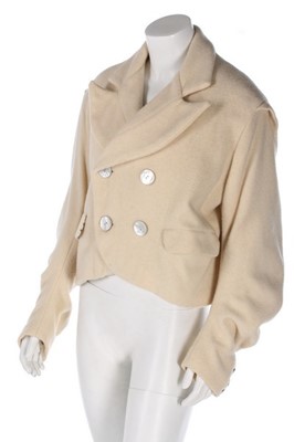 Lot 157 - A rare John Galliano ivory 'blanket' jacket,...