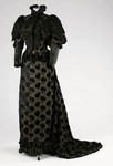 Lot 97 - An E Pingat voided velvet gown, circa 1895,...