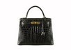 Lot 5 - An Hermès black crocodile skin Kelly bag,...
