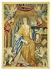 Lot 10 - A large and rare embroidered portrait wall...