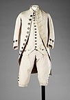 Lot 176 - A pale pink silk young man's suit, circa 1780,...