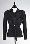 Lot 198 - An Adrian black wool jacket, 1940s, labelled,...