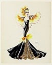 Lot 101 - Freddy Wittop cabaret gown design, circa 1940,...