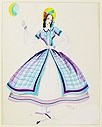 Lot 99 - Freddy Wittop crinolined lady costume design,...