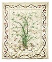 Lot 23 - An embroidered ivory satin coverlet, Chinese...