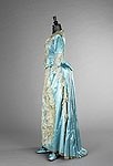 Lot 182 - A pale blue satin ball gown with two bodices,...