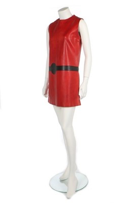 Lot 44 - A Pierre Cardin 'Espace' leather dress,...