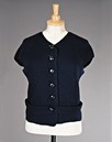 Lot 63 - A Vionnet blue knitted bodice, late...