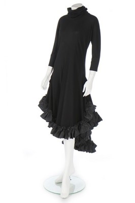 Lot 201 - A Yohji Yamamoto black jersey dress, 'Wedding'...