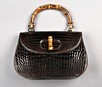 Lot 7 - A classic Gucci chocolate brown crocodile...