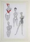 Lot 182 - A swimwear designs sketch by Ernest Dryden...