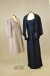 Lot 239 - A Pierre Balmain navy cloqusilk evening gown...