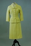 Lot 237 - A Christian Dior London pale yellow linen...