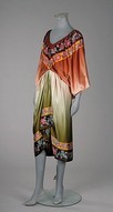 Lot 299 - A Frank Usher printed foulard satin evening...