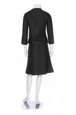 Lot 52 - A Christian Dior New York black pinstripe wool...