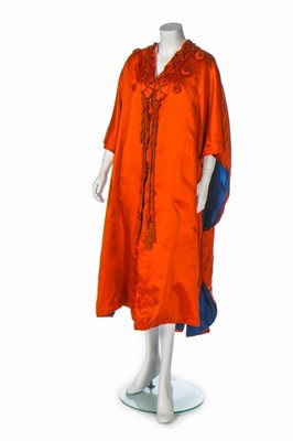 Lot 60 - A rare Liberty blue satin evening gown, circa...