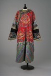 Lot 93 - A rare red silk embroidered formal robe, jifu,...