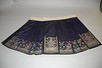 Lot 97 - A brocaded blue satin formal skirt, late 19th...