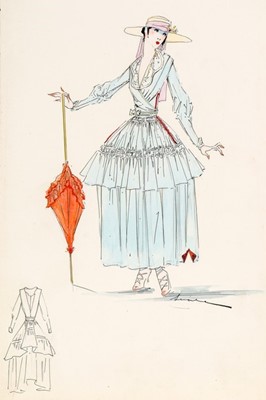 Lot 40 - Four Lucile studio fashion sketches, 1915-17,...
