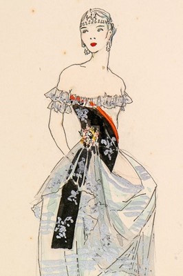 Lot 40 - Four Lucile studio fashion sketches, 1915-17,...