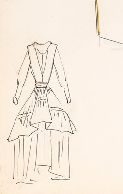 Lot 40 - Four Lucile studio fashion sketches, 1915-17,...