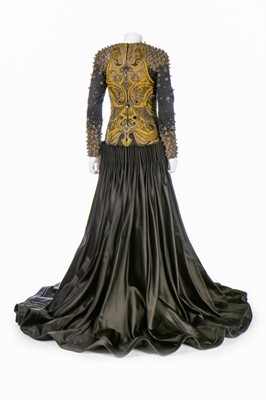 Lot 264 - A fine Alexander McQueen embroidered black...