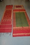 Lot 108 - Five metal thread brocaded silk panels and a...