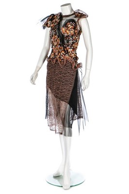 Lot 259 - A Rodarte embellished tulle dress,...