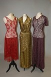 Lot 216 - Six evening gowns, 1930s, including a fine...