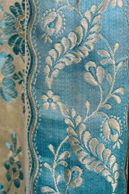 Lot 31 - A striped satin robe la Franaise, circa 1770,...
