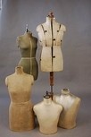 Lot 104 - Two tailor's dummies and three torsos, (5)