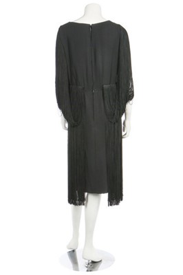 Lot 134 - A Roberto Capucci couture black silk-crêpe cocktail dress, early 1960s