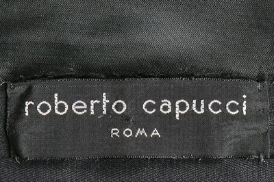 Lot 134 - A Roberto Capucci couture black silk-crêpe cocktail dress, early 1960s
