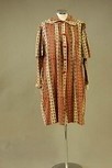 Lot 134 - A coat of printed and striped Paisley wool,...