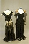 Lot 163 - Two black lace gowns, the first c.1912 of...